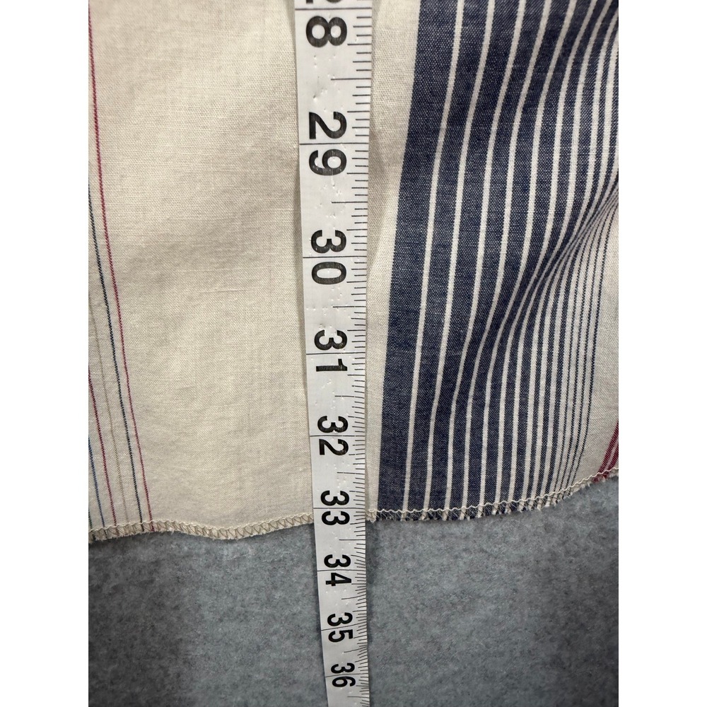 VTG Wrangler Western Pearl Snap Shirt Striped Red Cream Blue 2XL Yoke Americana - Picture 8 of 16